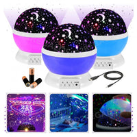 Lampara proyector de lunas y estrellas