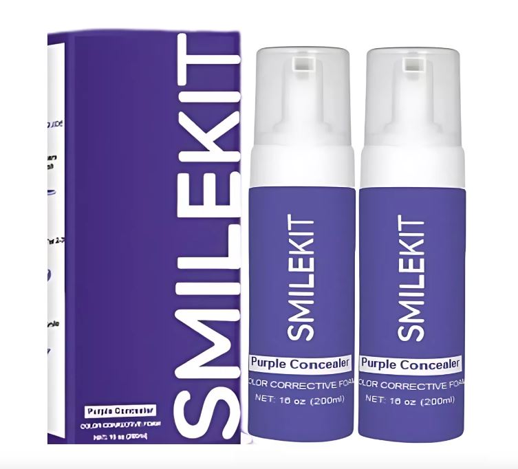 Smilekit Espuma Morada Blanqueadora X2